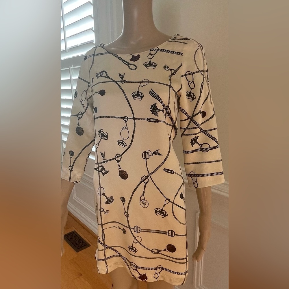 NWT Alex & Eli Silk V-back Dress, Size 8